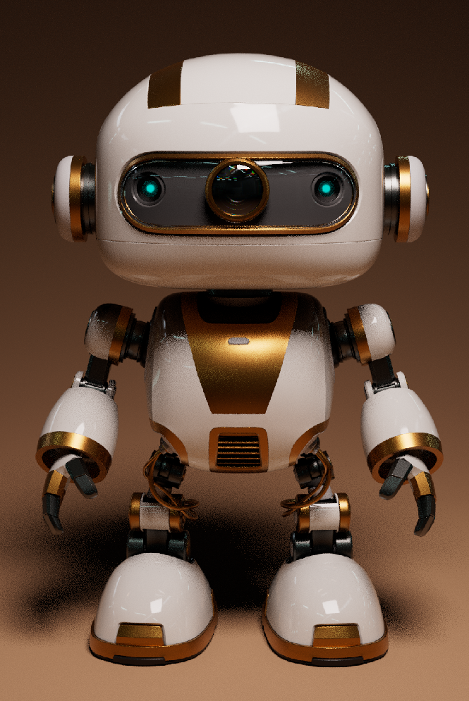 Final robot render — what you'll build by Sunday